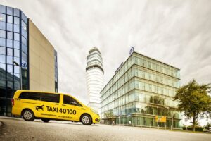 Taxi-Testfahrt am Flughafen